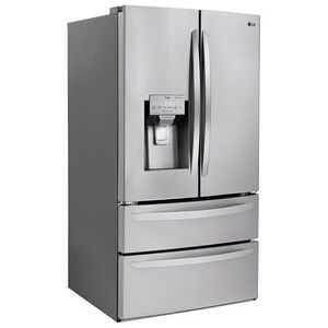 LG 36 in. 27.8 cu. ft. Smart 4-Door French Door Refrigerator with Ice & Water Dispenser - Stainless Steel, Stainless Steel, hires
