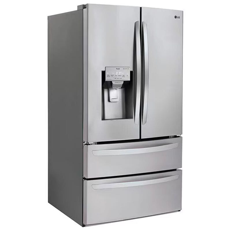 LG 36 in. 27.8 cu. ft. Smart 4-Door French Door Refrigerator with Ice & Water Dispenser - Stainless Steel, Stainless Steel, hires