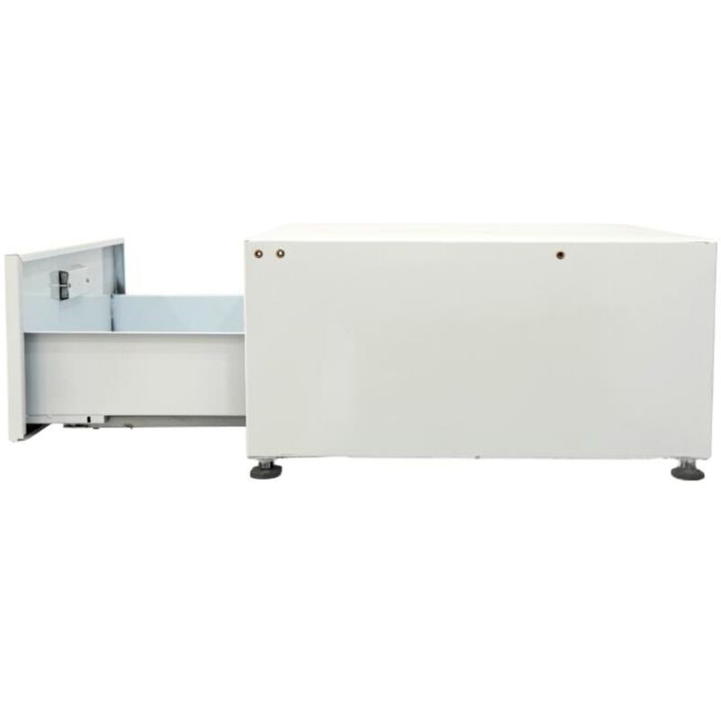 Equator Universal Laundry Pedestal for 24" Washer, Dryer & Combo with Storage Drawer - White, , hires