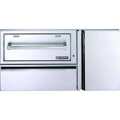 Lynx 42 in. Warming Drawer & Convenience Center - Stainless Steel | L42CC1