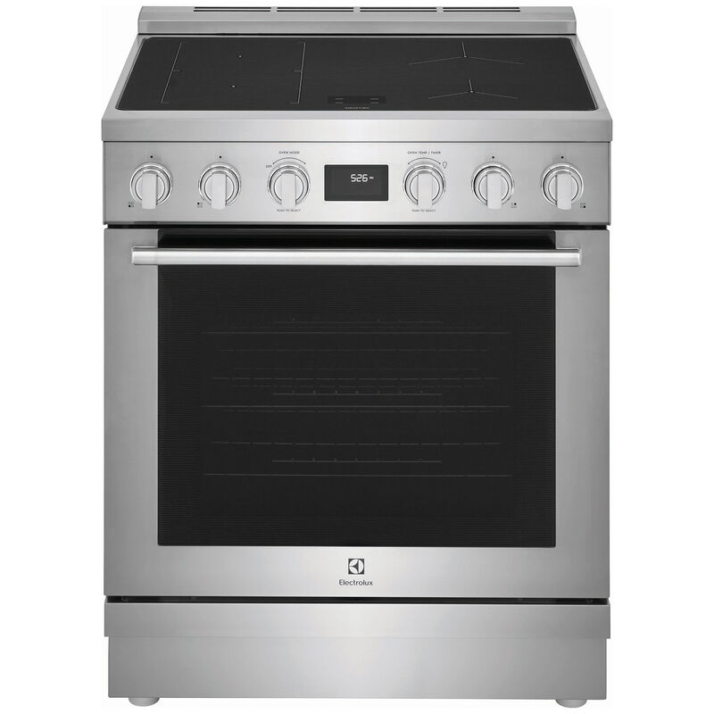 Electrolux 30 in. 4.6 cu. ft. True European Convection Electric Range with 4 Induction Burners - Stainless Steel, , hires