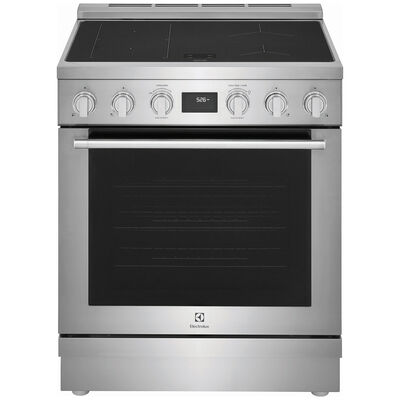 Electrolux 30 in. 4.6 cu. ft. Convection Oven Freestanding Electric Range with 4 Induction Zones - Stainless Steel | ECFI3068AS
