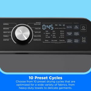 Midea 27 in. 7.0 cu. ft. Smart Gas Dryer with Sensor Dry & Sanitize Cycle - Metallic Gray, Metallic Gray, hires