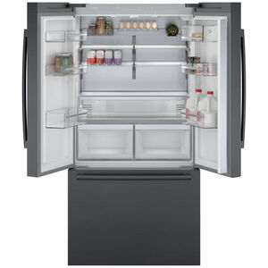 Bosch 800 Series 36 in. 20.8 cu. ft. Smart Counter Depth French Door Refrigerator with Internal Water Dispenser - Black Stainless, Black Stainless, hires