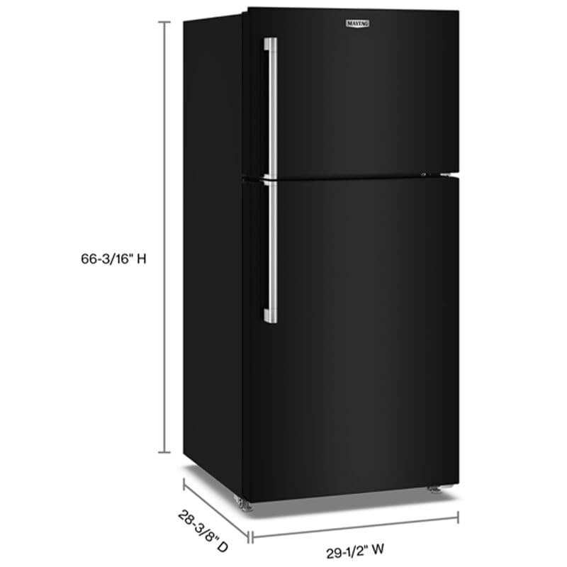 Maytag 30 in. 19.3 cu. ft. Garage-Ready Top Freezer Refrigerator - Black, , hires