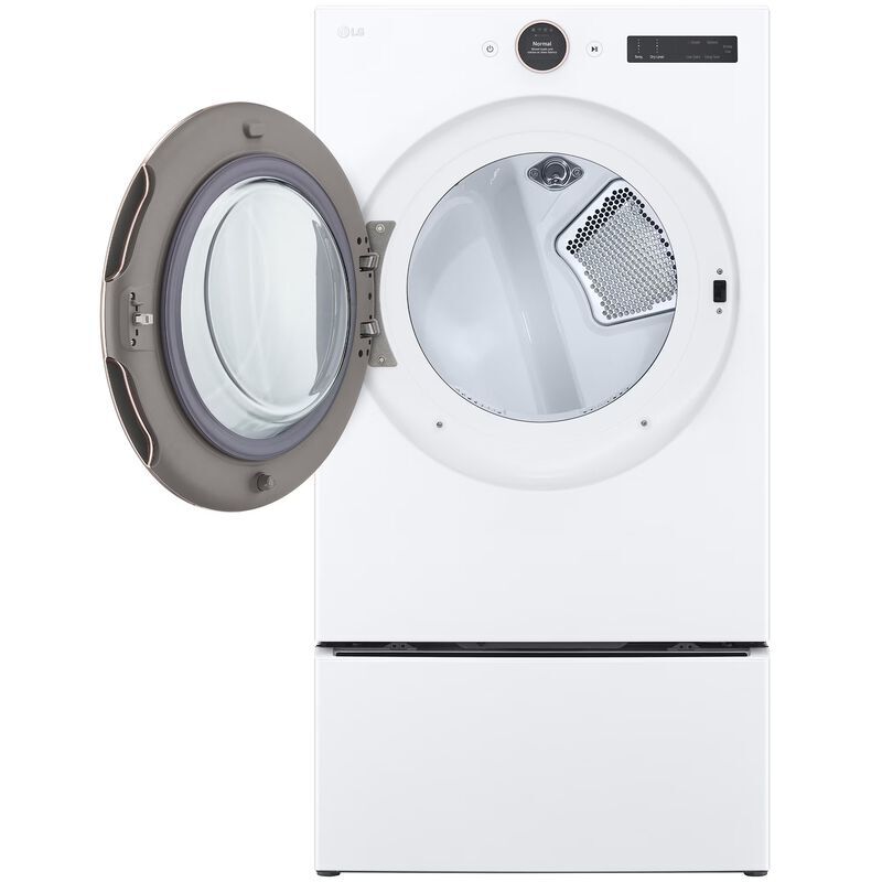 LG 27 in. 7.4 cu. ft. Smart Stackable Gas Dryer with AI Sensor Dry, TurboSteam, Sanitize & Steam Cycle - White, White, hires