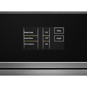 JennAir Noir 27 in. 8.6 cu. ft. Front Control Electric Double Wall Oven with Standard Convection - Floating Glass Black, , hires