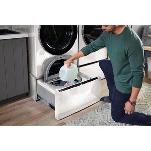 LG 27 in. 7.4 cu. ft. Smart Stackable Electric Dryer with AI Sensor Dry, TurboSteam, Sanitize & Steam Cycle - Alpine White, , hires