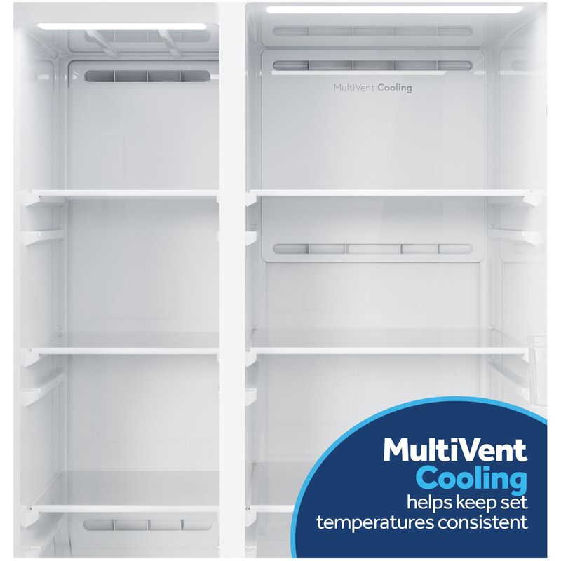 GE 36 in. 23.6 cu. ft. Counter Depth Side-by-Side Refrigerator with Ice & Water Dispenser - White, , hires