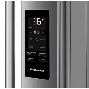 KitchenAid 36 in. 30.5 cu. ft. French Door Refrigerator with Internal Water Dispenser - Stainless Steel with PrintShield Finish, , hires