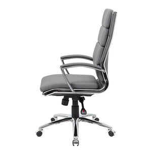 Boss Executive CaressoftPlus Chair With Metal Chrome Finish - Grey, , hires