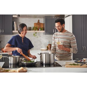 KitchenAid 36 in. 5-Burner Induction Cooktop with Simmer Burner & Power Burner - Stainless Steel, , hires