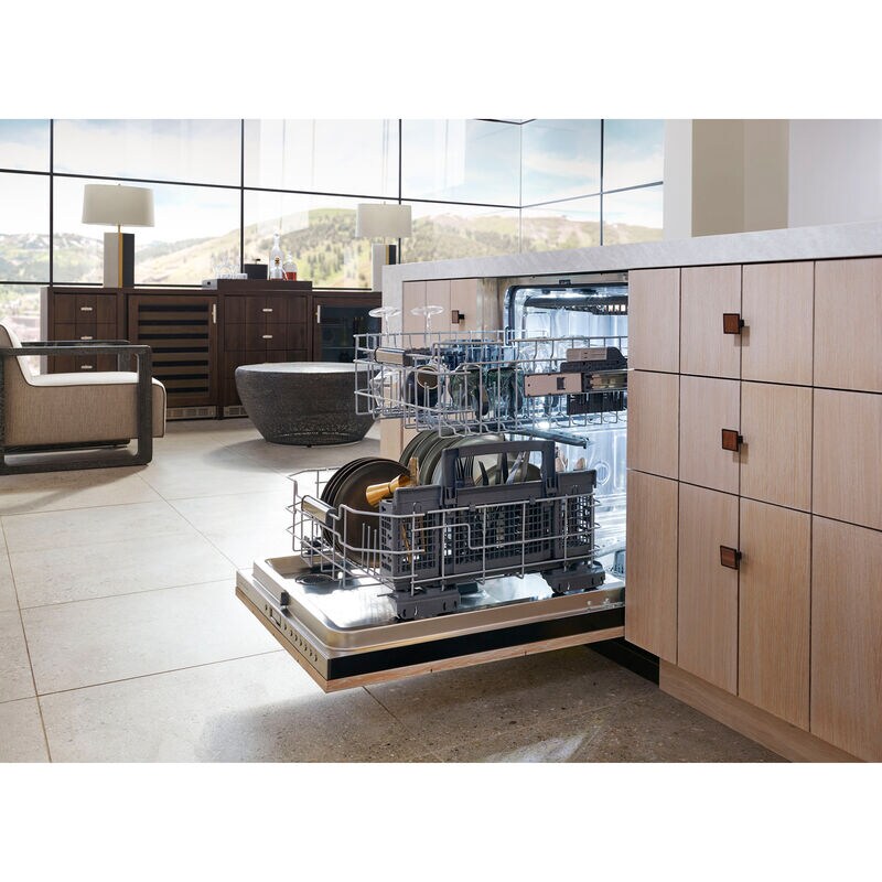 Monogram 24 in. Top Control Flush-Mount Smart Dishwasher with 42 dBa Sound Level, 3rd-Rack & Max Dry system - Custom Panel Ready, , hires