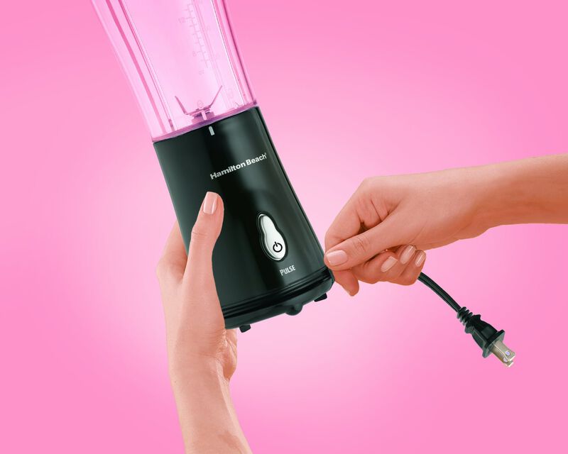 Hamilton Beach 14 Oz. Single Speed Countertop Blender with Plastic Jar & Travel Lid - Black, , hires