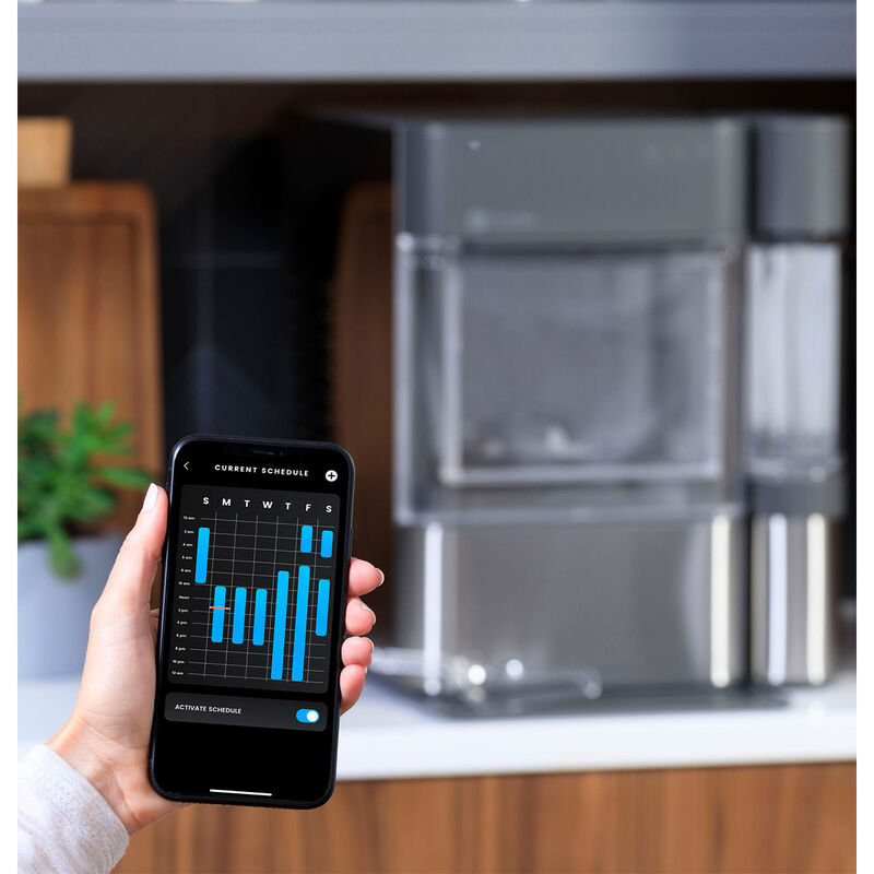 GE Profile 13 in. Smart Ice Maker with 3 lb. Ice Storage & Digital Control - Black Stainless, , hires