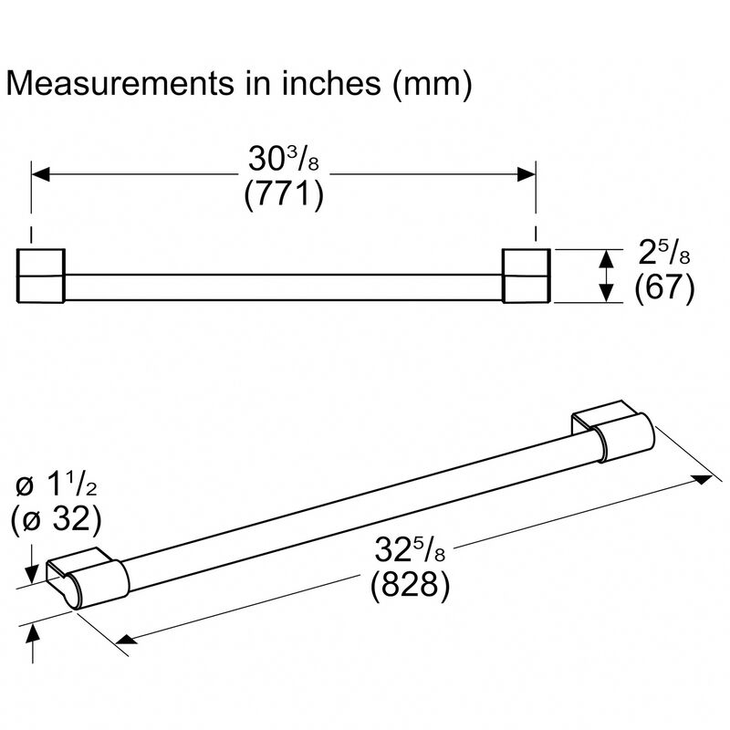Thermador Professional Handle Kit for 30 in. Refrigerators, , hires