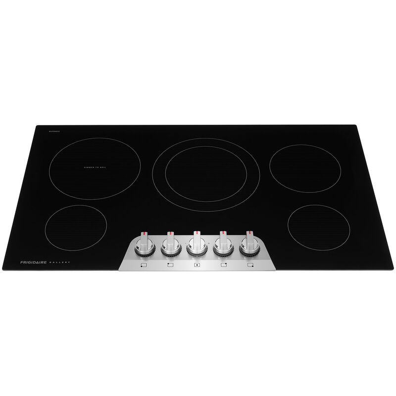 Frigidaire Gallery 36 in. 5-Burner Electric Cooktop with Simmer Burner & Power Burner - Stainless Steel, , hires