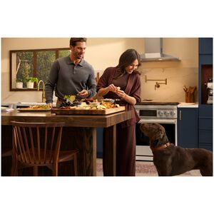 LG SIGNATURE 36 in. 6.3 cu. ft. Smart Air-Fry True European Convection Slide-In Gas Range with 6 Sealed Burners - Stainless Steel, , hires