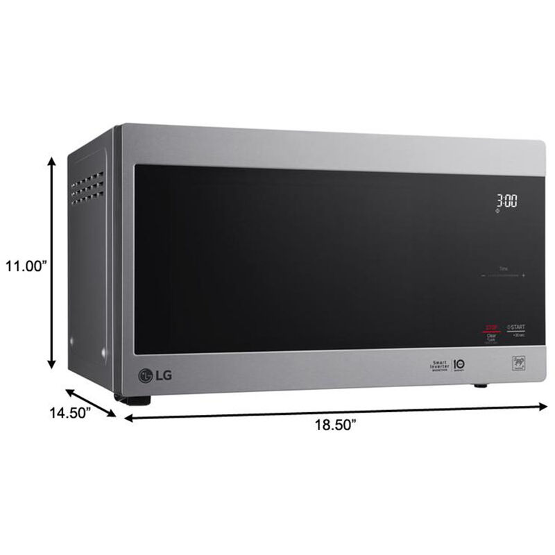 LG NeoChef Series 18inch 0.9 Cu. Ft. Countertop Microwave with 10 Power  Levels - Stainless Steel
