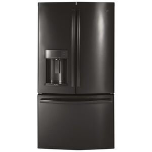 GE Profile 36 in. 27.7 cu. ft. French Door Refrigerator with External Ice & Water Dispenser - Black Stainless Steel, Black Stainless Steel, hires