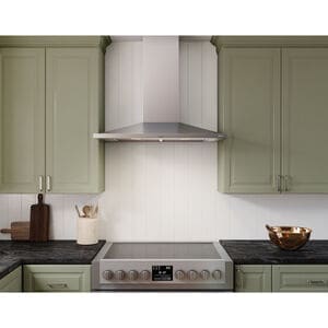 Zephyr Anzio Series 36 in. Convertible Chimney Style Range Hood with 600 CFM, 5 Fan Speeds & 2 LED Lights - Stainless Steel, , hires