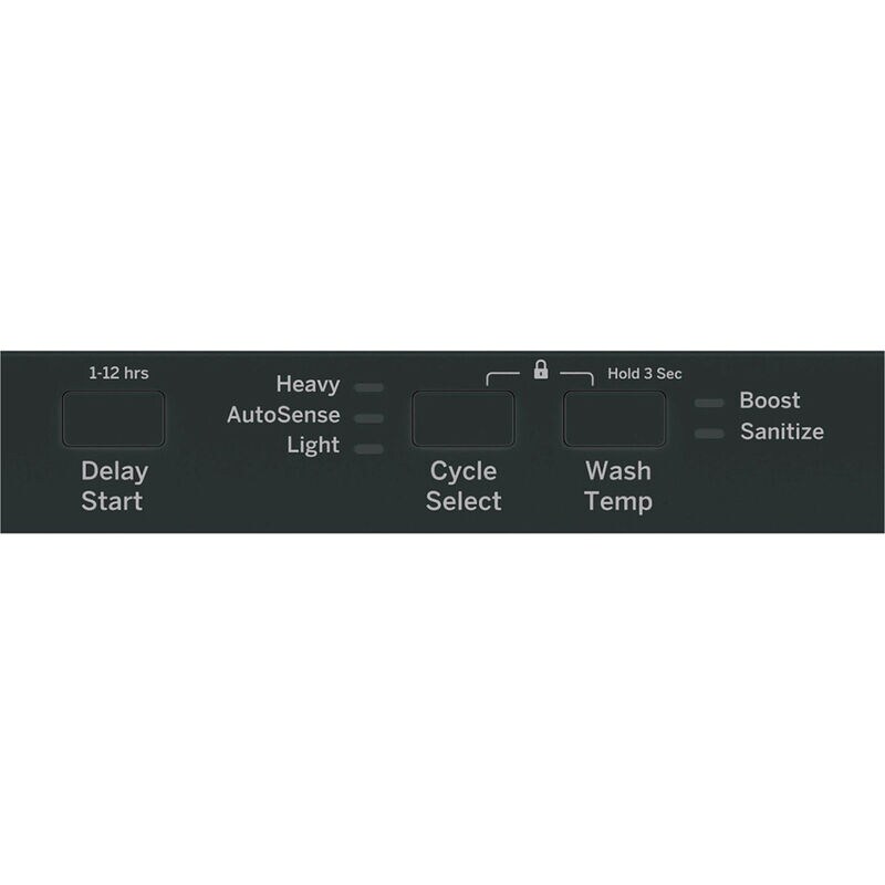 GE 24 in. Top Control Flush-Mount Dishwasher with 51 dBa Sound Level & Condensate Dry - Black, Black, hires