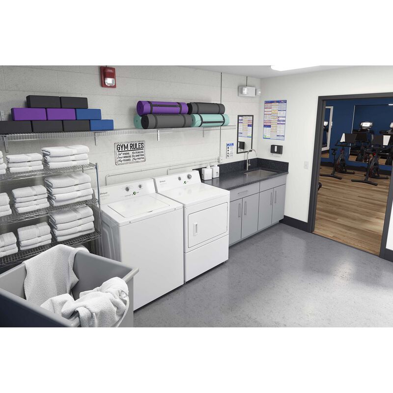 Whirlpool 27 in. 7.4 cu. ft. Non-Coin Commercial Electric Dryer - White, , hires