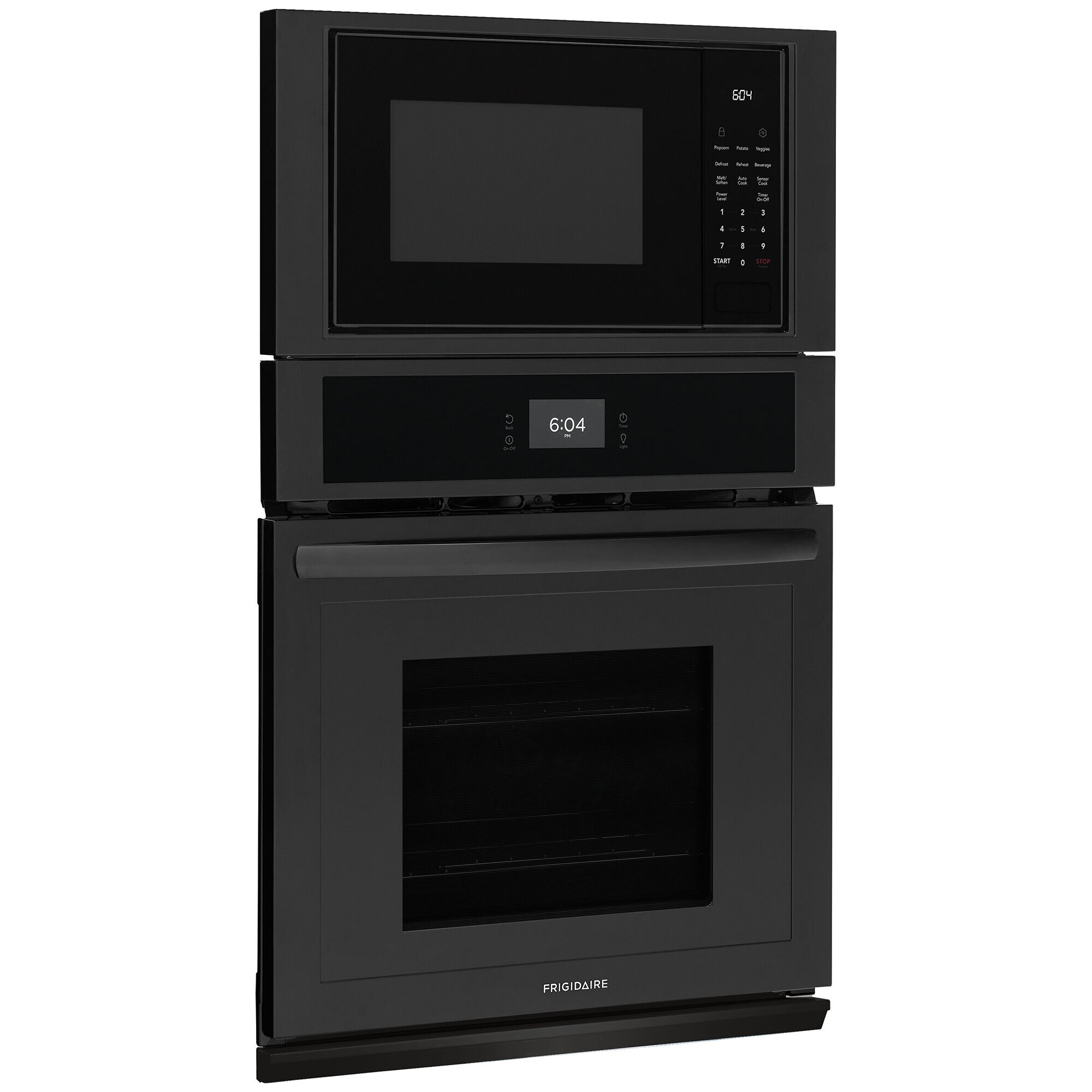 Frigidaire 27 in. 5.4 cu. ft. Electric Oven Microwave Combo Wall Oven with Standard Convection Self Clean Black