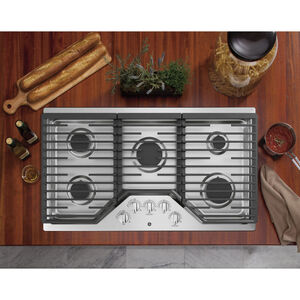 GE 36 in. Natural Gas Cooktop with 5 Sealed Burners - Stainless Steel, Stainless Steel, hires