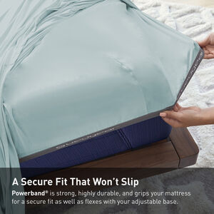 BEDGEAR Ver-Tex King / Cal King Size Sheet Set (Ideal for Adj. Bases) - Misty Blue, , hires