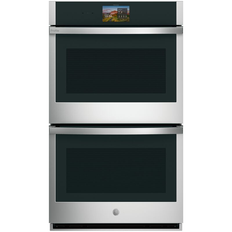 GE Profile 30 in. 10.0 cu. ft. Smart Top Control Electric Double Wall Oven with True European Convection - Stainless Steel, , hires