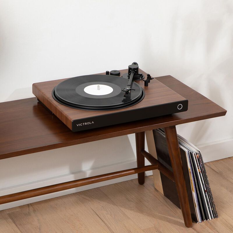 Victrola Wave Bluetooth Turntable with Auracast - Walnut, , hires