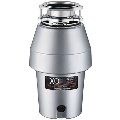 XO 1/2 HP Continuous Feed Waste Disposer with 2500 RPM, Anti-Jam & Noise Reducing Insulation - Stainless Steel | XOD12PRO