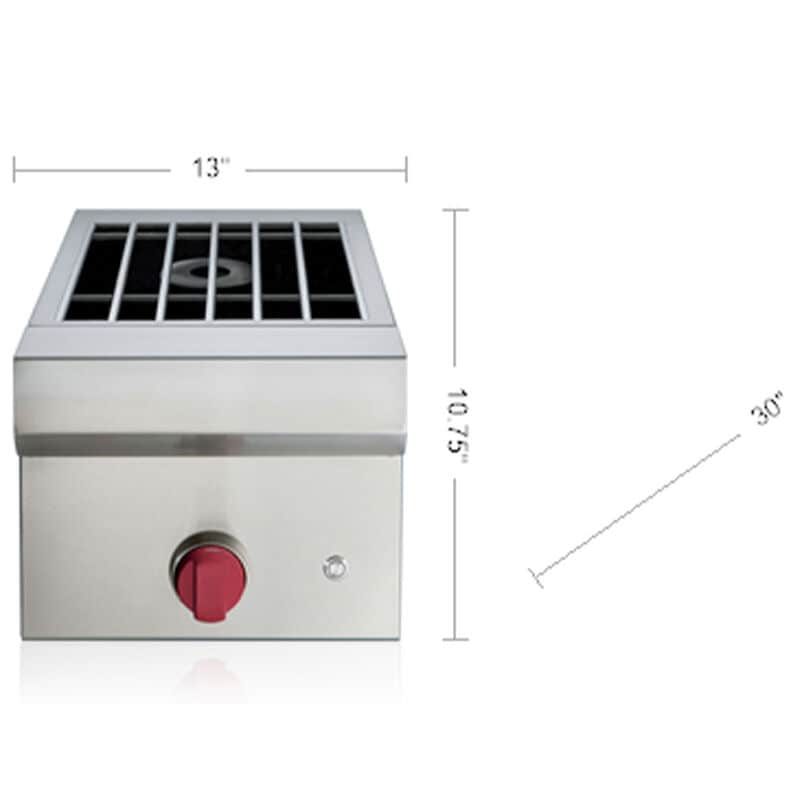 Wolf 13 in Liquid Propane Single Side Burner - Stainless Steel, , hires