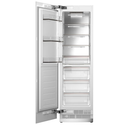 Bertazzoni 24 in. 12.4 cu. ft. Built-In 4-Drawers Upright Freezer with Ice-Maker & Adjustable Shelves - Custom Panel Ready | REF24FCBIPVL
