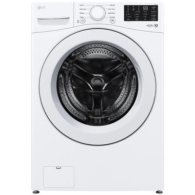 LG 27 in. 5.0 cu. ft. Stackable Front Load Washer with 6 Motion Technology, Tub Clean System & Speed Wash Cycle - White | WM3470CW