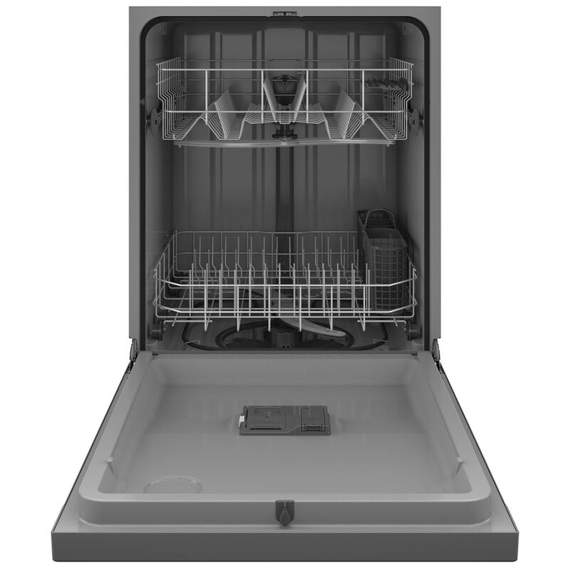 GE 24 in. Front Control Flush-Mount Dishwasher with 55 dBa Sound Level, Dry Boost & Pocket Handle - Stainless Steel, Stainless Steel, hires