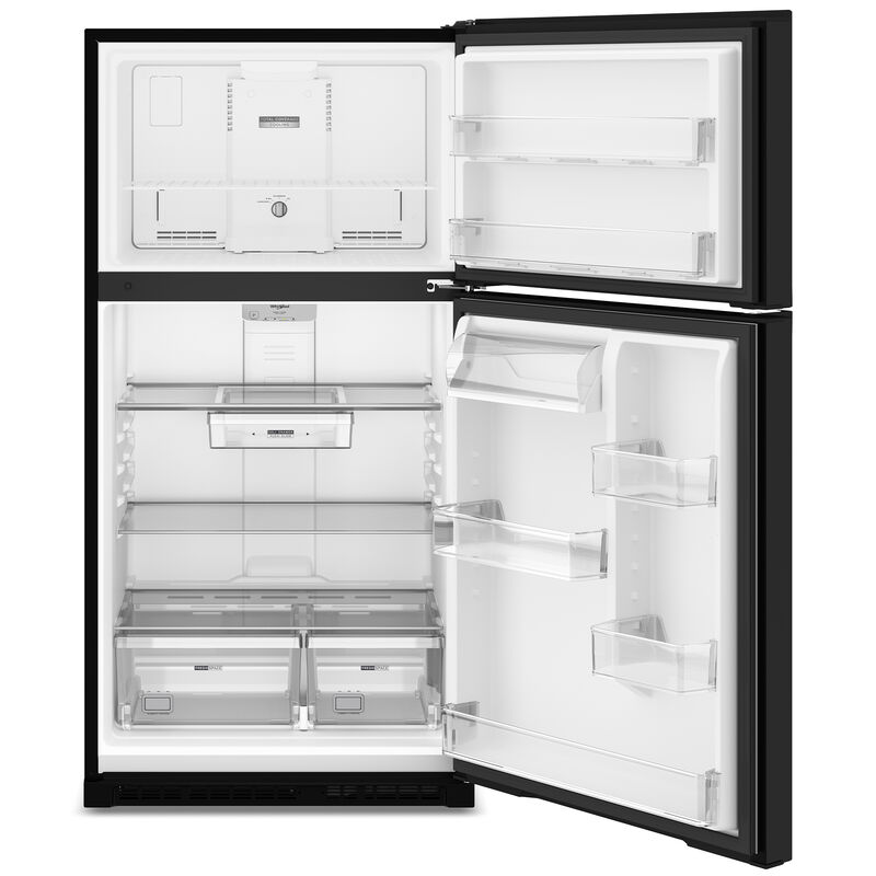 Whirlpool 33 in. 21.3 cu. ft. Garage-Ready Top Freezer Refrigerator - Black, Black, hires