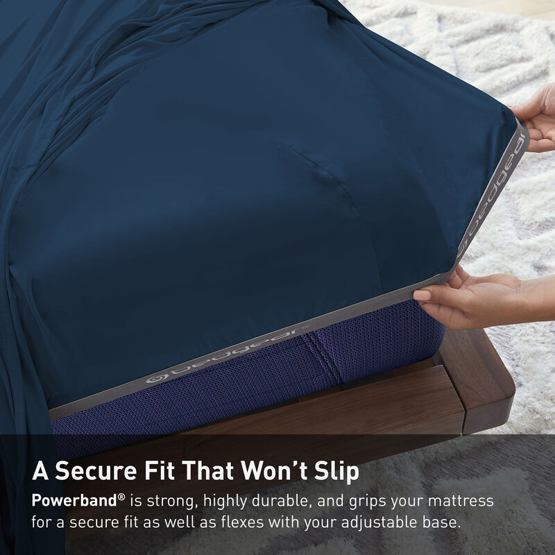 BEDGEAR Ver-Tex Queen Size Sheet Set (Ideal for Adj. Bases) - Navy, , hires