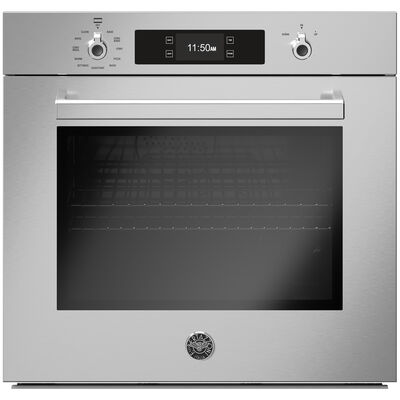 Bertazzoni Professional Series 30" 4.1 Cu. Ft. Electric Wall Oven with Dual Convection & Self Clean - Stainless Steel | PROF30FSEXT