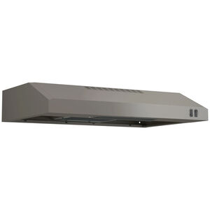 GE 30 in. Standard Style Range Hood with 2 Speed Settings, 200 CFM & 1 Incandescent Light - Slate, , hires