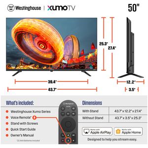 Westinghouse - 50" Class LED 4K UHD Smart XUMO TV, , hires