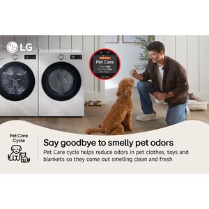 LG 27 in. 7.4 cu. ft. Smart Stackable Gas Dryer with AI Sensor Dry, TurboSteam, Sanitize & Steam Cycle - Alpine White, , hires