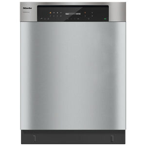 Miele 24 in. Smart Built-In Dishwasher with Digital Control, 46 dBA Sound Level, 13 Place Settings, 8 Wash Cycles & Sanitize Cycle - Stainless Steel, , hires