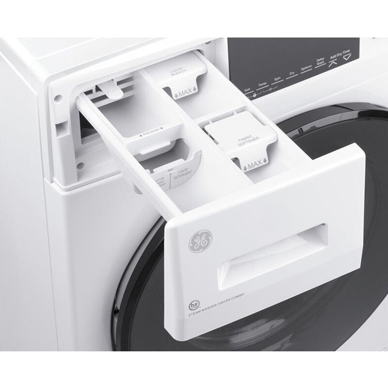 GE 24 in. 2.4 cu. ft. Electric All-in-One Front Load Washer-Dryer Combo with Sensor Dry - White, , hires