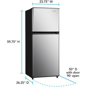 Avanti 24 in. 10 cu. ft. Counter Depth Top Freezer Refrigerator - Stainless Steel, , hires