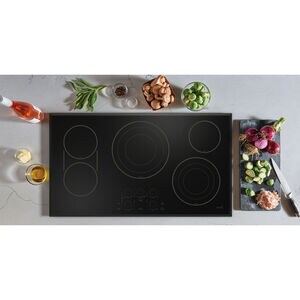 Cafe 36 in. 5-Burner Smart Electric Cooktop with Simmer Burner & Power Burner - Black, , hires