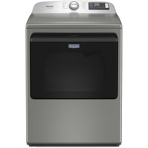 Maytag 27 in. 7.4 cu. ft. Smart Electric Dryer with Pet Pro Option, Sensor Dry, Sanitize & Steam Cycle - Classic Silver, , hires
