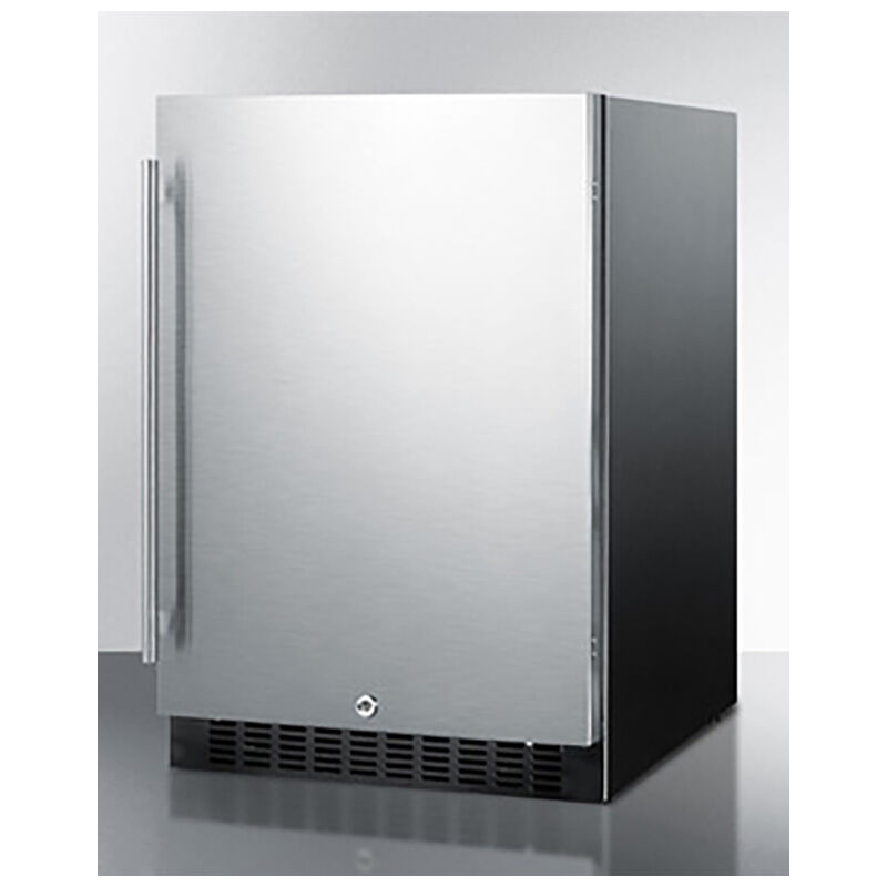 Summit 24 in. 4.6 cu. ft. Built-In/Freestanding Beverage Center with Adjustable Shelves & Digital Control - Stainless Steel, , hires
