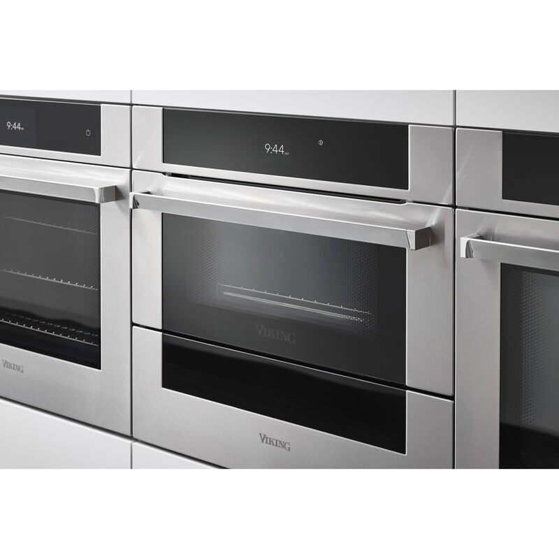 Viking 30 in. 1.4 cu. ft. Steam Electric Single Wall Oven with True European Convection - Stainless Steel, , hires